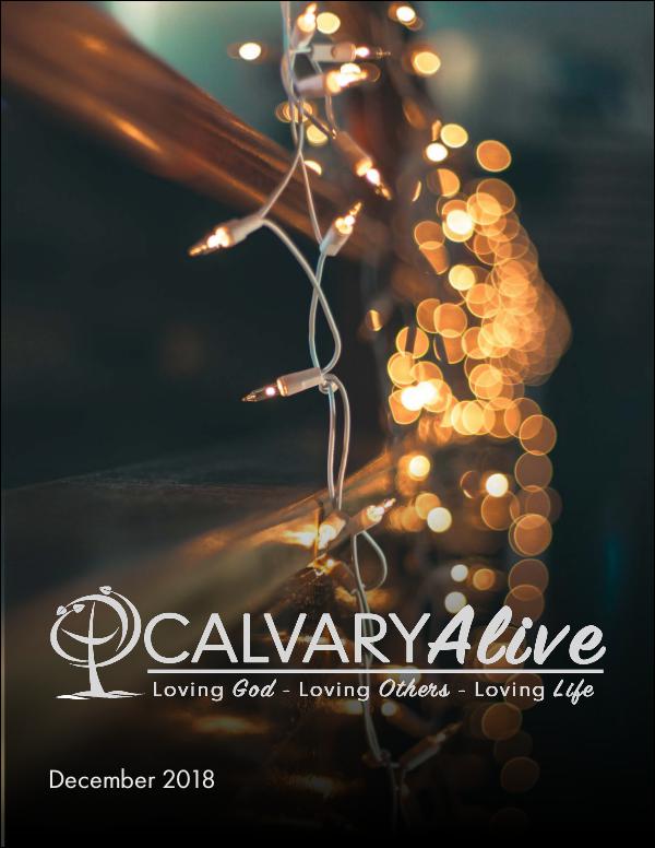 Calvary Alive, Dec 2018 December 2018 Newsletter