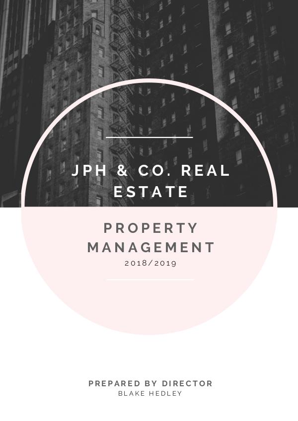 JPH & Co Real Estate - Rental Management Rental Management Service Offering 8.11.19 1.1
