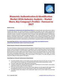 Biometric Authentication & Identification Market 2016-2027