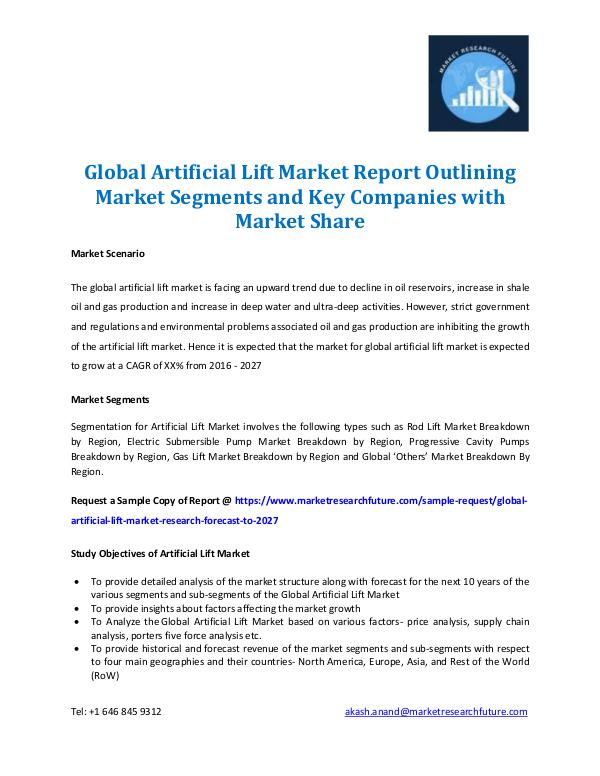 Artificial Lift Market Report 2027