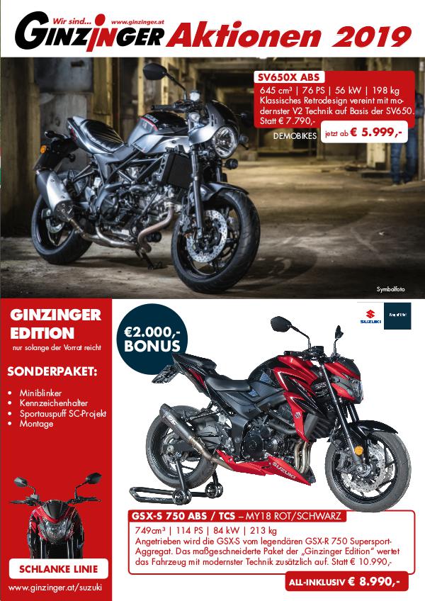 Ginzinger Aktionen 2019 Motorrad & Scooter & Moped Motorrad Aktionen 2019
