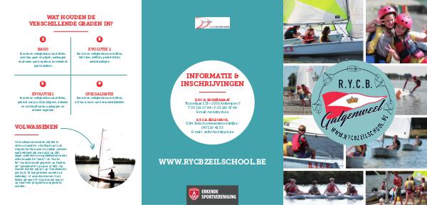 Brochures R.Y.C.B. zeilschool & Training - 2018 RYCB-Zeilschool folder 2018
