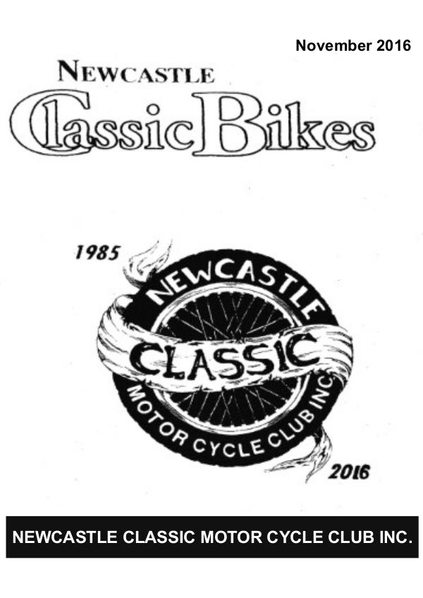 Newcastle Classic Bikes November Magazine