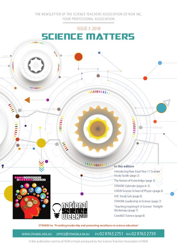 STANSW Science Matters - Quarterly Newsletter (2018) STANSW Science Matters - Issue #3 (August)