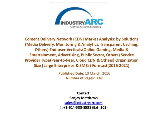 Content Delivery Network (CDN) Market Analysis Content Delivery Network (CDN) Market Analysis