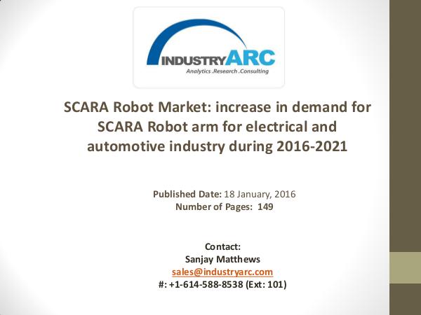 SCARA Robot Market Analysis | IndustryARC SCARA Robot Market Analysis | IndustryARC