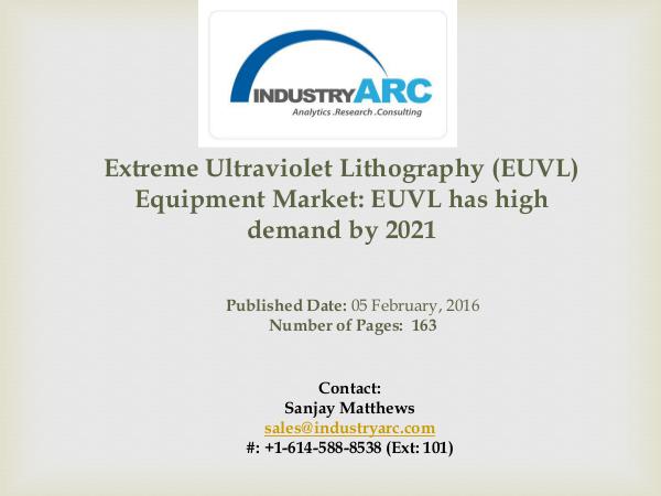 EUVL Equipment Market: rise in utilization of deep UV lithography for Extreme Ultraviolet Lithography (EUVL) Equipment M