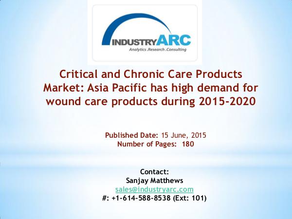 Critical and Chronic Care Products Market: opsite is the major app Critical and Chronic Care Products Market: