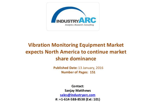 Vibration Monitoring Equipment Market expects North America to contin Vibration Monitoring Equipment Market expects vibr