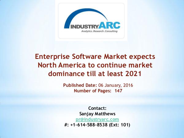 Enterprise Software Market expects North America to continue market d Enterprise Software Market predicts Asia-Pacific