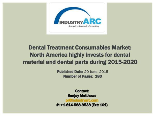 Dental Treatment Consumables Market: growth in use of dental parts fo Dental Treatment Consumables Market: high investme