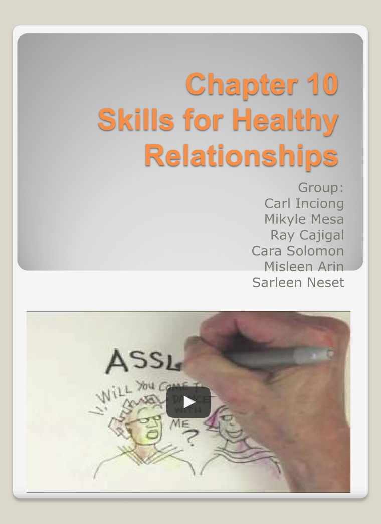 Skills for Healthy Relationships 1
