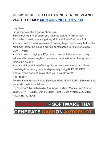 Mob Ads Pilot Review Does It Work?