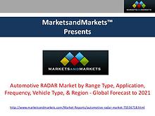 Automotive RADAR Market - - Global Forecast to 2021