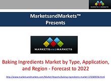 Baking Ingredients Market - Global Forecast to 2022
