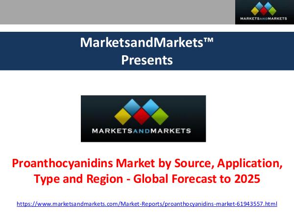 Probiotics Market – Global Forecast to 2023 Proanthocyanidins Market