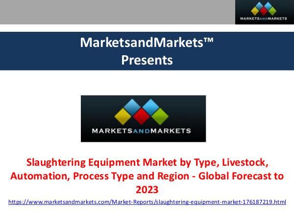 Vitamin D Market - Global Forecast to 2025 Slaughtering Equipment Market