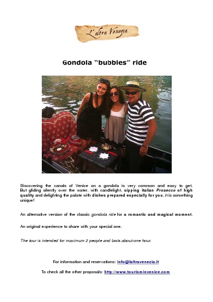 All about Venice Gondola 