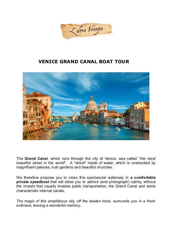 All about Venice Venice Grand Canal boat tour