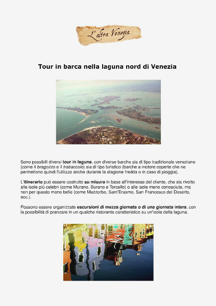 Tour in barca nella Laguna di Venezia