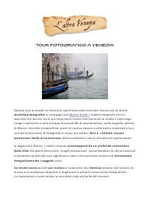 Venezia Altrimenti Tour fotografico a Venezia
