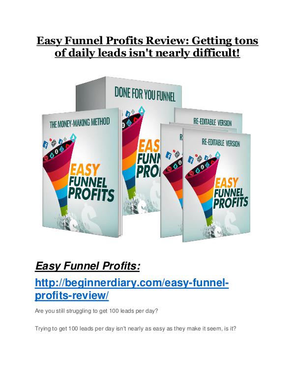 Easy Funnel Profits review & huge +100 bonus items