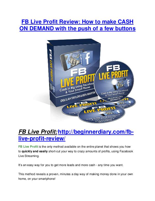 FB Live Profit review - A top notch weapon FB Live Profit Review-(Free) bonus and discount
