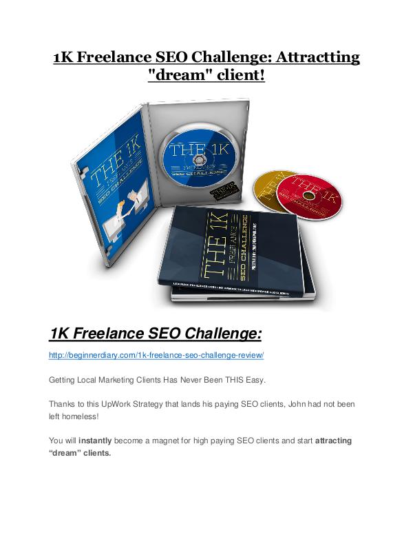 1K Freelance SEO Challenge Detail Review and 1K Freelance SEO Challenge $22,700 Bonus