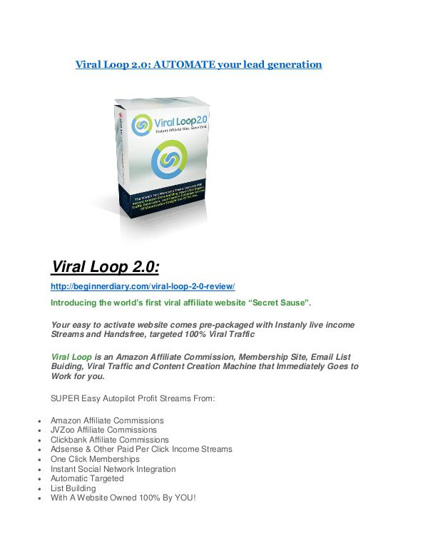 Viral Loop 2.0 Review demo - $22,700 bonus Viral Loop 2.0 review demo and $14800 bonuses