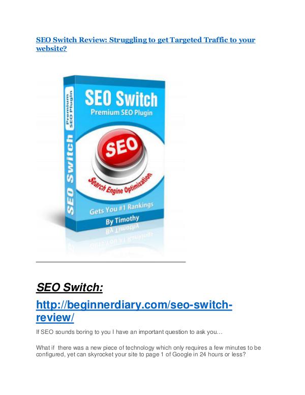SEO Switch Review-(Free) bonus and discount SEO Switch review - (FREE) Jaw-drop bonuses