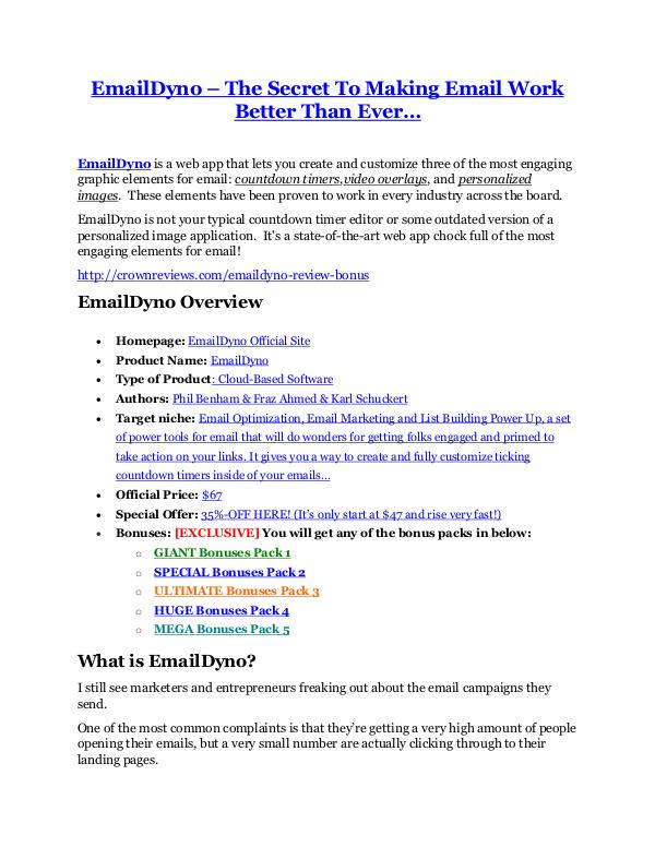 MarketingEmailDyno review and (Free) $21,400 Bonus & Discount EmailDyno review & bonuses - cool weapon