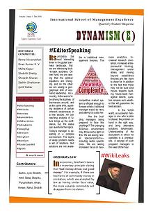 DYNAMISM(E) - ISME Student Quarterly
