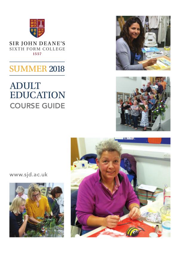 Adult Education - Summer 2018 Adult Prospectus Summer 2018
