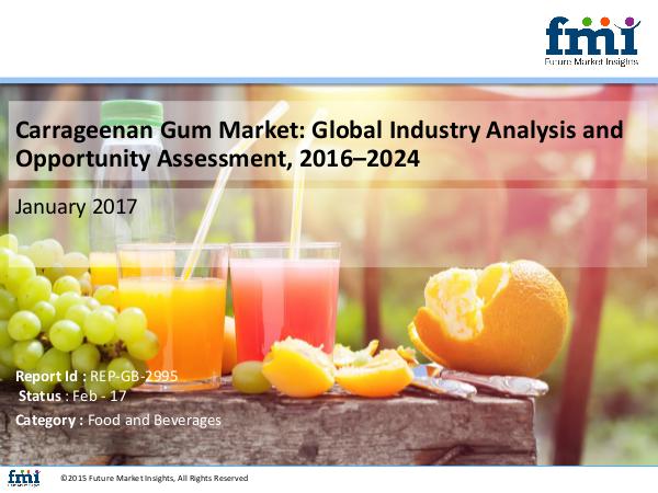 Global Carrageenan Gum Market to Soar at Moderate CAGR of 4.3%, 2024 FMI