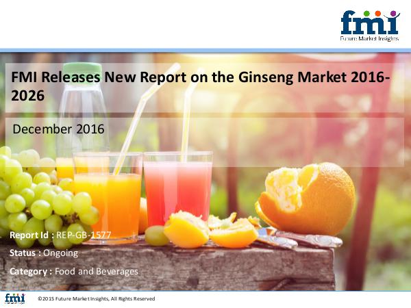 FMI Ginseng Market Growth and Forecast 2016-2026