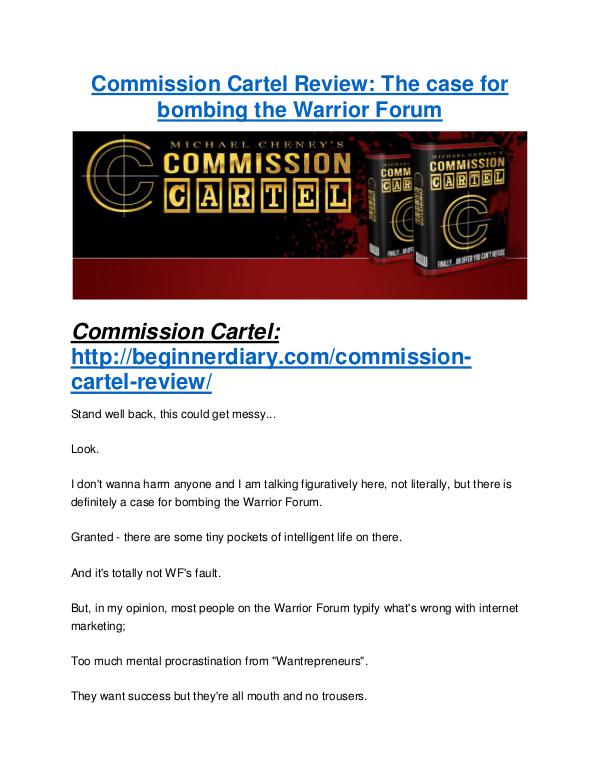 Commission Cartel review - Commission Cartel +100 bonus items