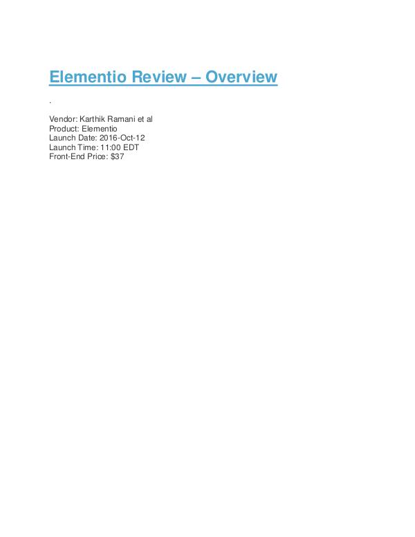 Elementio Review Bonus & Discount Elementio Review Bonus & Discount