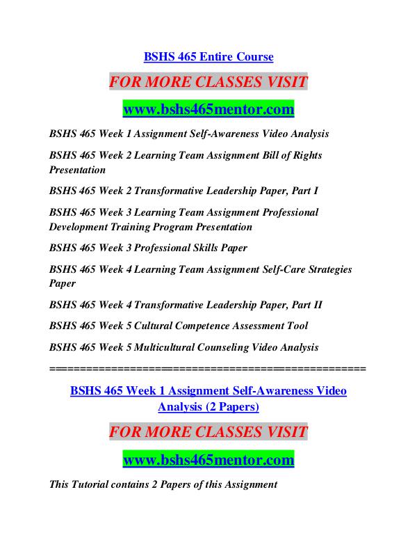 BSHS 465 MENTOR Learn by Doing/bshs465mentor.com BSHS 465 MENTOR Learn by Doing/bshs465mentor.com