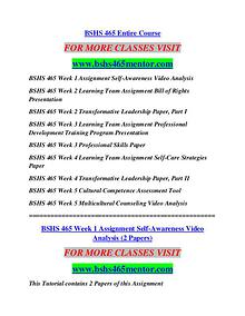 BSHS 465 MENTOR Learn by Doing/bshs465mentor.com