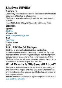 SiteSync Neil Napier PDF Review 1