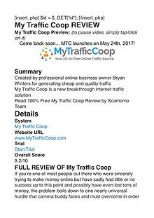 My Traffic Coop Bryan Winters PDF Review 1