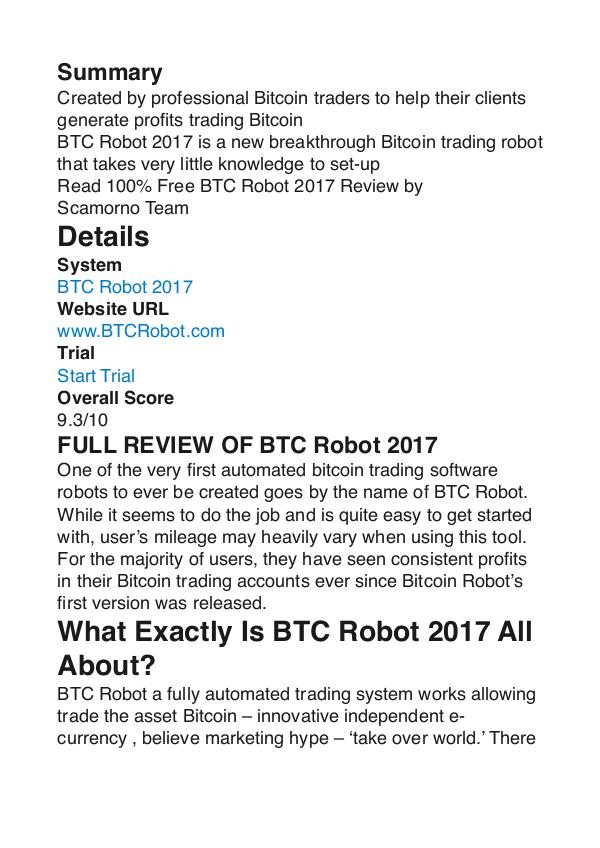 Bitcoin Robot Review 2017 Egor Kotov PDF 1 1