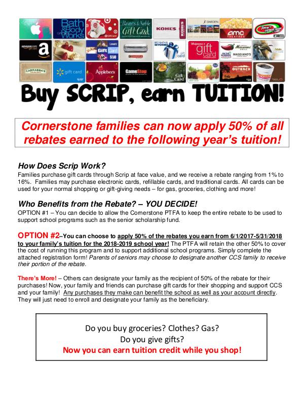 Scrip Tuition Rebate Program