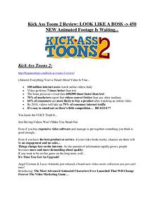 Kick Ass Toons 2 review & (GIANT) $24,700 bonus