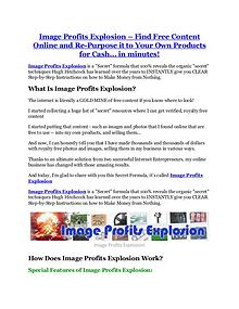 Image Profits Explosion review and $26,900 bonus - AWESOME!