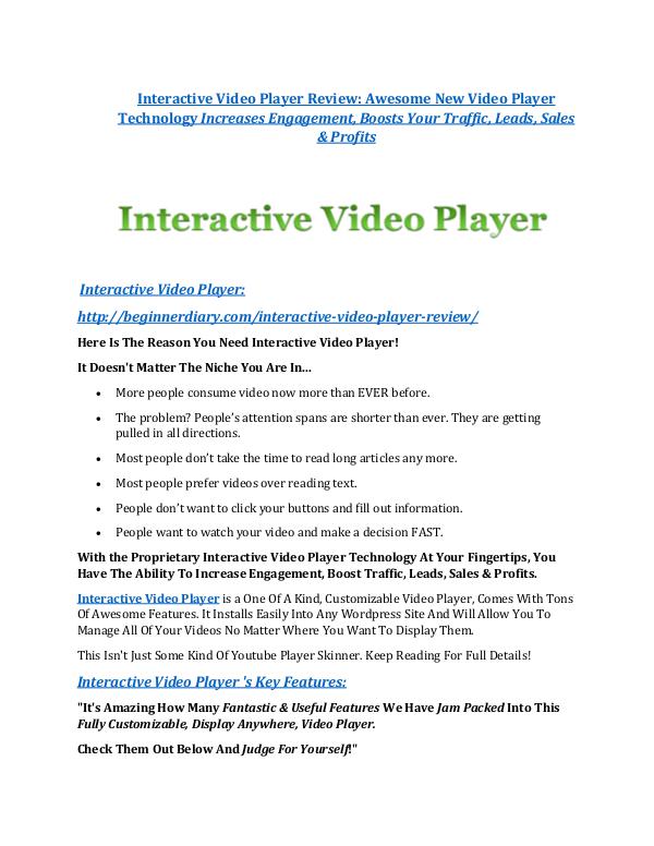 Interactive Video Player review - I was shocked!