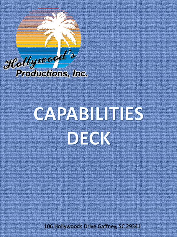 Hollywood's Productions 2017 Capabilities Deck January 2017, Volume 2