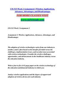 CIS 513 STUDY Future Starts Here/cis513study.com