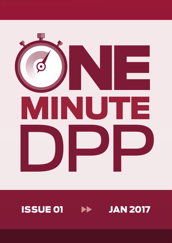 One Minute DPP - NonMembers Edition Jan 2016 Issue 01