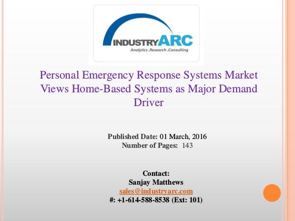 Personal Emergency Response Systems Market: Senior Alert Systems Personal Emergency Response Systems Market